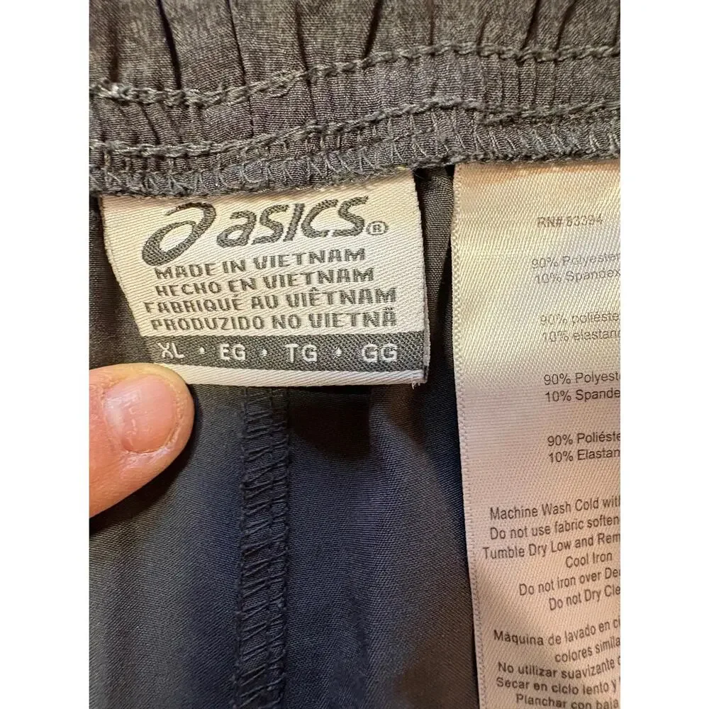Asics Men's Athletic Pants, Performance, XL, Black/Gray
